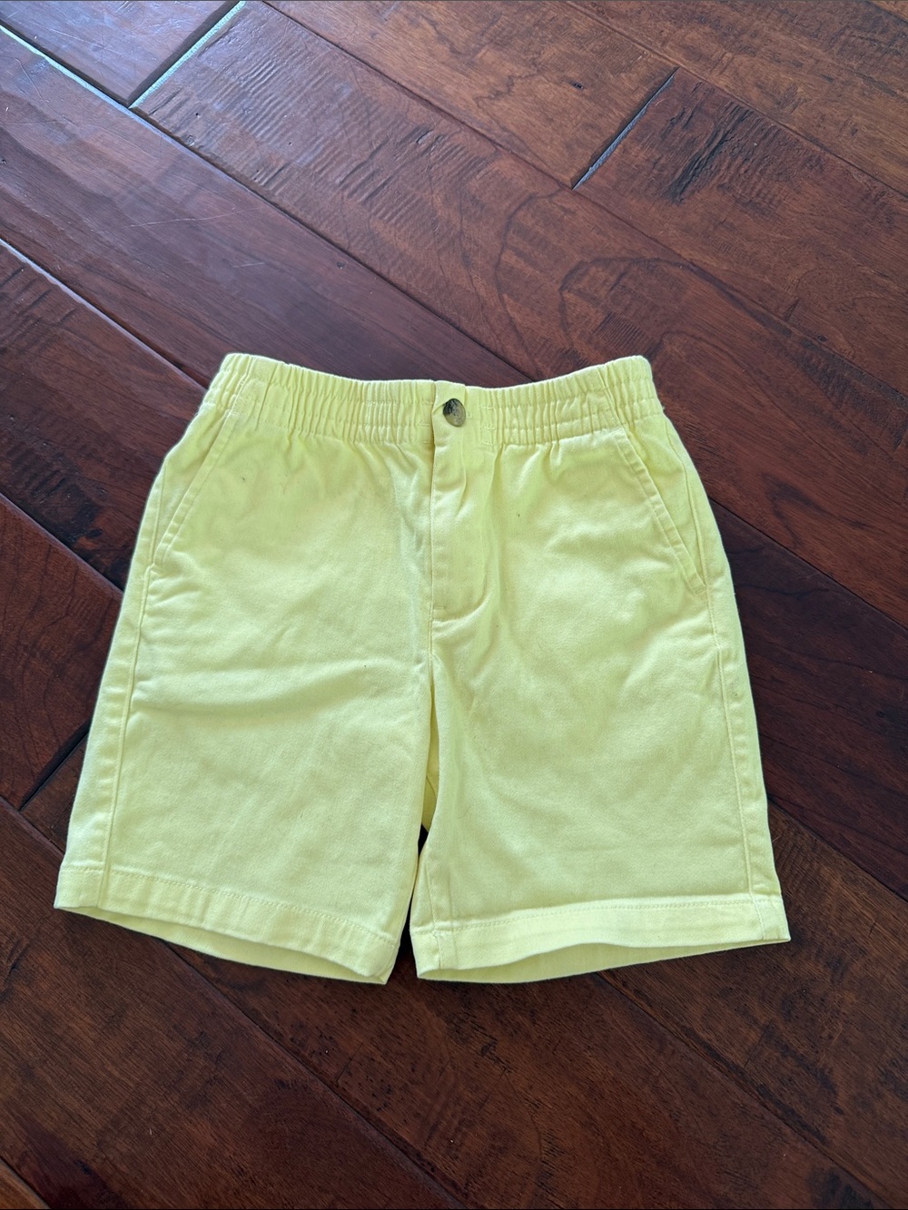 Janie and Jack Light Yellow Flat-Front Shorts
